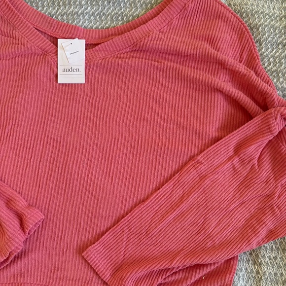 NWT Auden Ribbed Pink Pajama Set - Picture 2 of 4